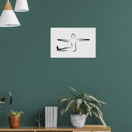 Poster Pose de torsion de la colonne vertébrale Pilates - (Salon 1)