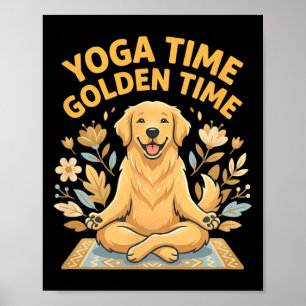 Poster Pose de yoga Golden Retriever Yoga _1