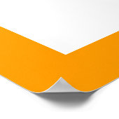 Poster Pose de yoga noir, orange personnalisé (Coin)