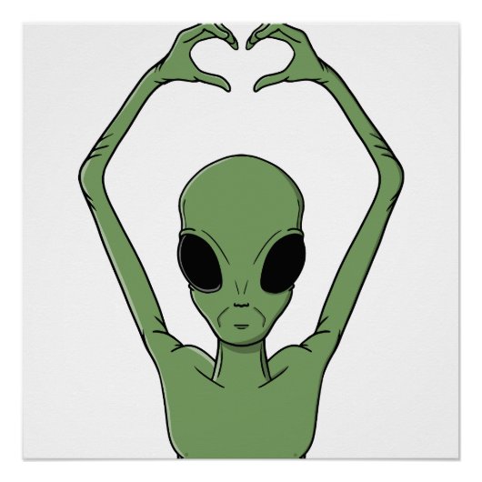 Poster Pose du cœur extraterrestre (Devant)