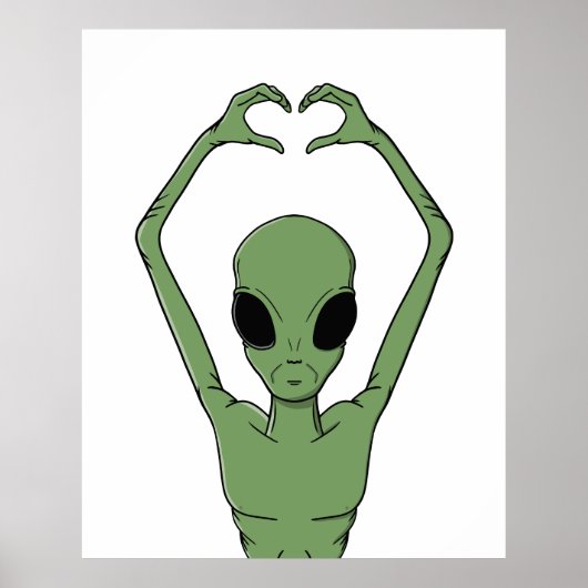 Poster Pose du cœur extraterrestre (Devant)