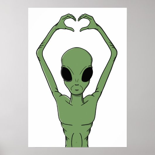 Poster Pose du cœur extraterrestre (Devant)