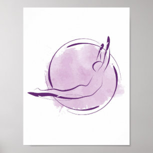 Poster Pose minimale de Pilates de pose de Pilates de