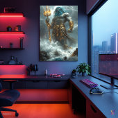Poster Poséidon, Seigneur des Profondeurs - Tempête Divin