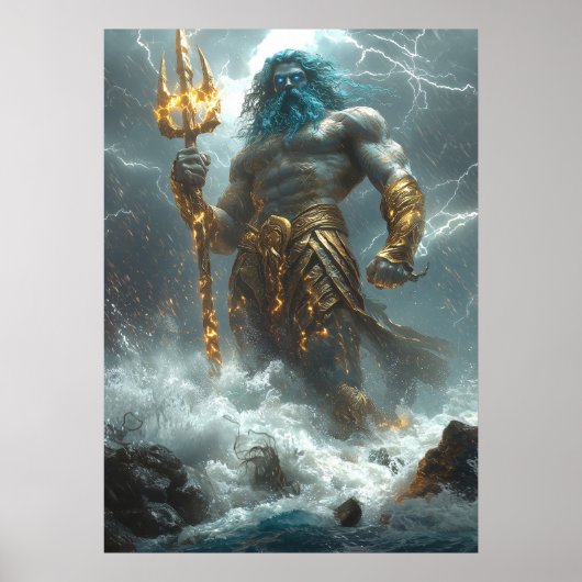 Poster Poséidon, Seigneur des Profondeurs - Tempête Divin (Devant)
