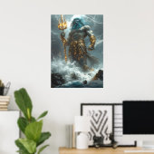 Poster Poséidon, Seigneur des Profondeurs - Tempête Divin (Bureau à domicile)