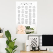 Poster Poser le Rose  Alphabétique Mariage de siège graph (Bureau à domicile)
