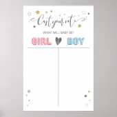 Poster Poser votre vote Genre révéler signe, garçon ou fi (Devant)