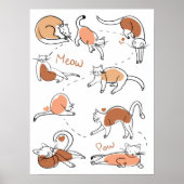 Poster Poses De Chat. (Devant)