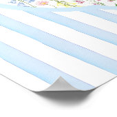 Poster Posey Wildflower Bleu Noeud Papillon Mariage Accue (Coin)