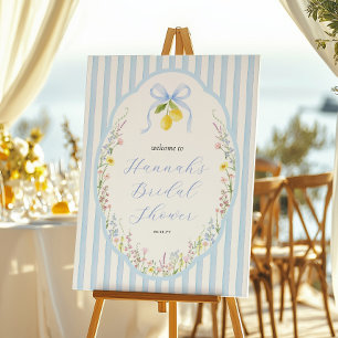 Poster Posey Wildflower Bleu Noeud Papillon Mariage Fête 