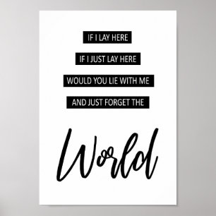 Poster Posez Ici Oubliez Le Monde Chasser Les Voitures Ch