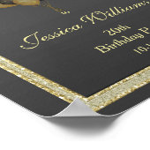 Poster Posh Gold & Black, Parties scintillant & Ballons A (Coin)