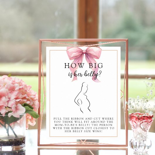 Poster Posh Rose Belge Taille Baby shower Jeu