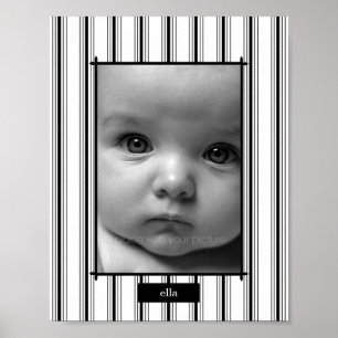 Poster Posh Stripes Photo Mat Personnalisé - Vertical -