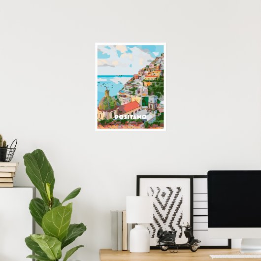 Poster Positano (Bureau à domicile)