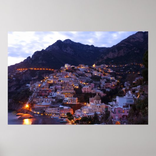 Poster Positano, Côte Amalfitaine, Italie (Devant)