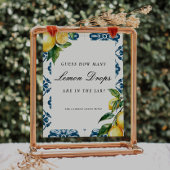 Poster Positano Devine combien de citron Fête des mariées