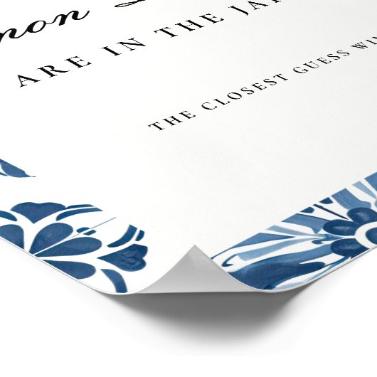 Poster Positano Devine combien de citron Fête des mariées (Coin)