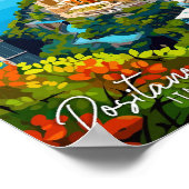 Poster Positano Italy Art vintage travel illustration (Coin)