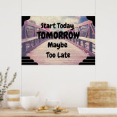 Poster positif de l'art mural "Start Today" (Cuisine)