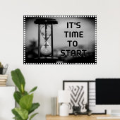 Poster positif de l'art mural "Time" (Bureau à domicile)