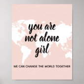 Poster Positif Vous N'Êtes Pas Seul Citation Motivation F (Devant)