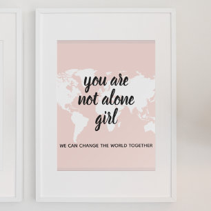 Poster Positif Vous N'Êtes Pas Seul Citation Motivation F