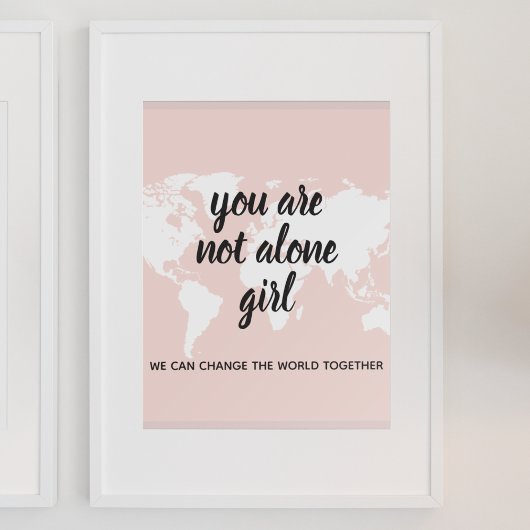 Poster Positif Vous N'Êtes Pas Seul Citation Motivation F