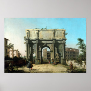 Poster Position italienne de Canaletto de la voûte de