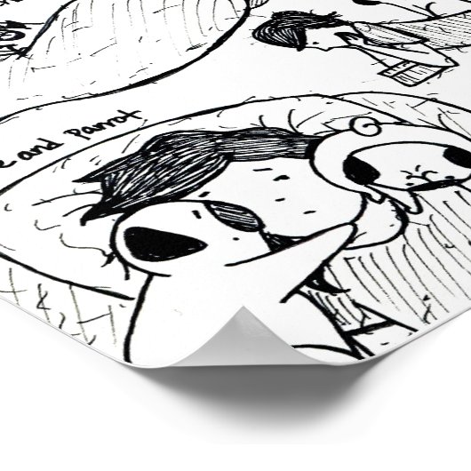 Poster Positions Awkward Avec Carlins (Coin)