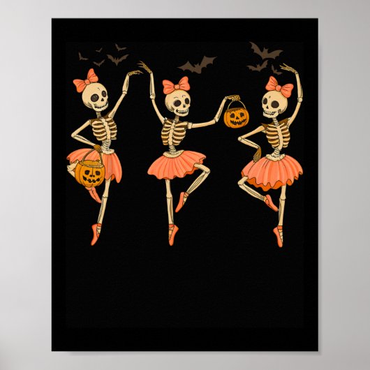 Poster Positions de lettre de squelette (Devant)