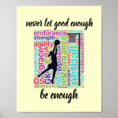 Poster Positions des joueurs et netball de devis inspirat (Devant)