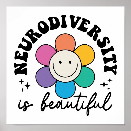 Poster Positive Neurodiversity Acceptance Quote (Devant)