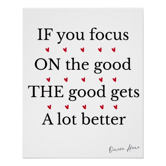 Poster Positive Quote Wall Art (Devant)