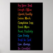 Poster Positivity des Règles de la Maison (Devant)