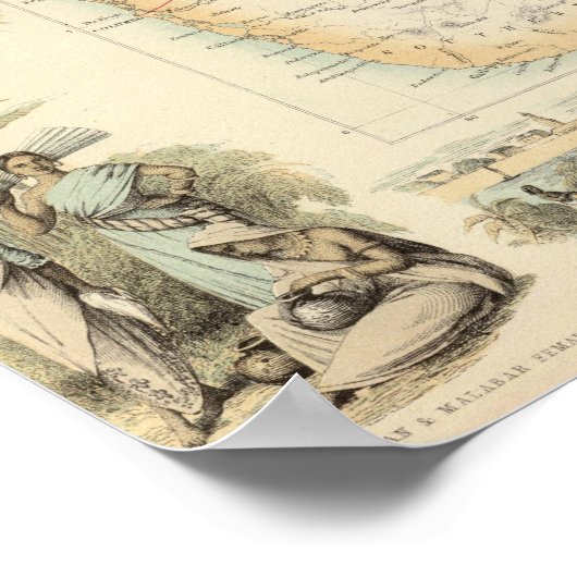 Poster Possessions britanniques en mer d'Inde (Coin)