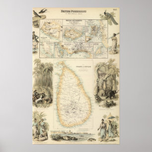 Poster Possessions britanniques en mer d'Inde