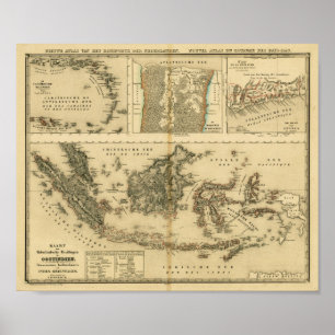 Poster Possessions coloniales hollandaises vers 1840
