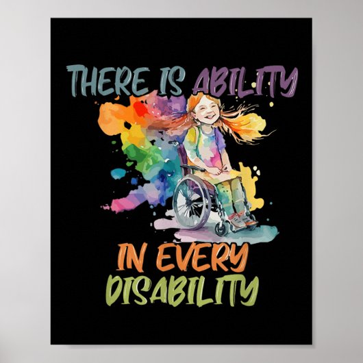 Poster Possibilité Dans Chaque Handicap Besoins Spéciaux (Devant)