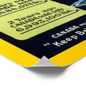 Poster Possibilité de beurre au Canada (frontière) (Coin)