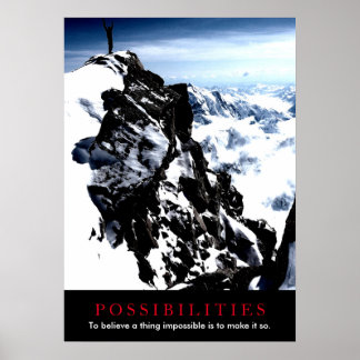 Poster Possibilités Citer l'alpiniste en haut