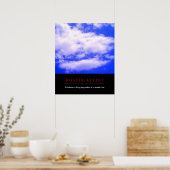 Poster Possibilités Citer les nuages dans ciel bleu clair (Cuisine)
