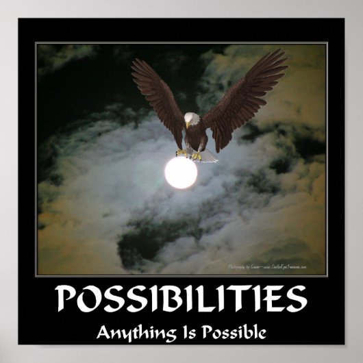 Poster Possibilités Citer Pleine lune d'aigle chauve (Devant)
