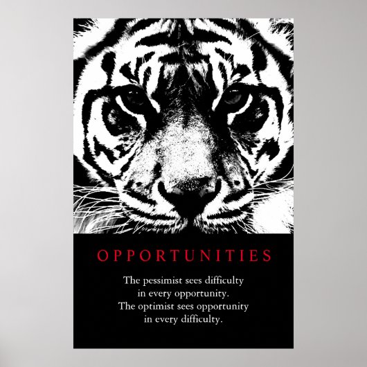 Poster Possibilités de motivation Citation Tiger (Devant)