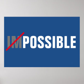 Poster Possibilités Inspirationnelles Impossible Réussite
