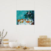 Poster Post impressionnisme Cezanne Fleurs et (Cuisine)