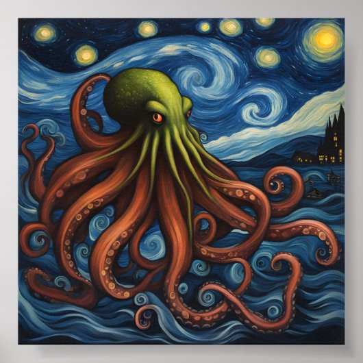 Poster Post-impressionnisme de Cthulhu (Devant)