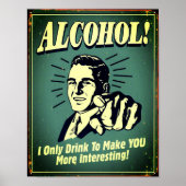 Poster Poste Alcohol Para Decoração de Bar (Devant)