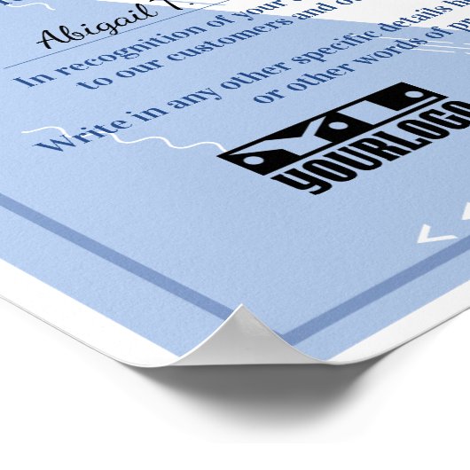 Poster Poste d'affichage de l'employé du certificat d'app (Coin)